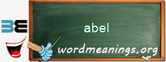 WordMeaning blackboard for abel